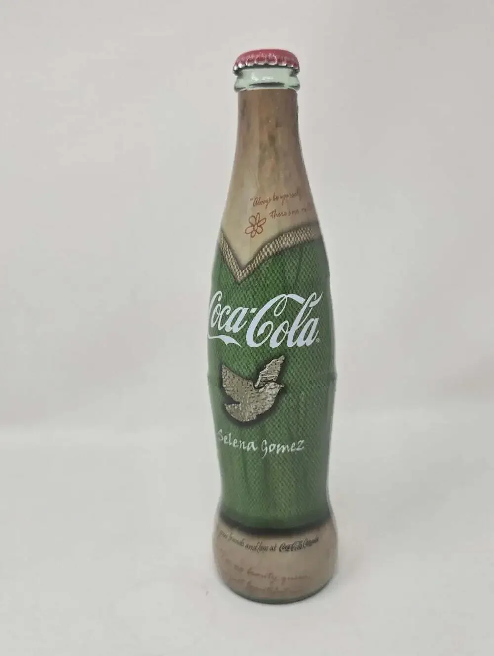 Limited Edition Selena Gomez Coca Cola Glass Bottle Coke 9.5